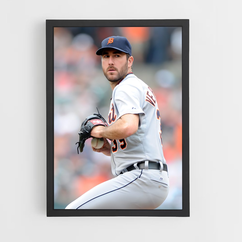 Poster Justin de verlander – affiche Baseball (vue 2)